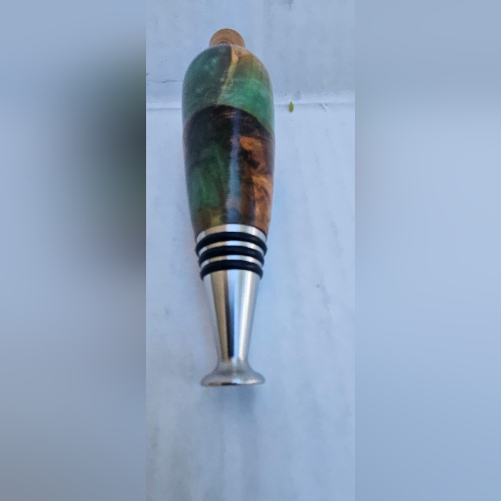 Wood and Metal Wine Stopper